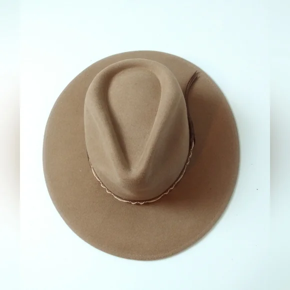 Montana Tan Men's Hat Style Indiana Genuine Wool Felt Men's Size Oval - Picture 5 of 7